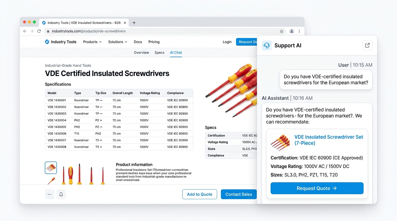 AI Product Advisor 對話截圖